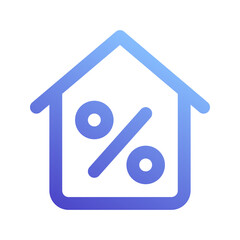 home discount gradient icon