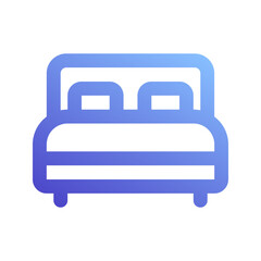 bedroom gradient icon