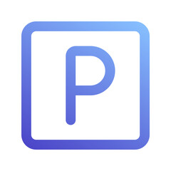 parking gradient icon