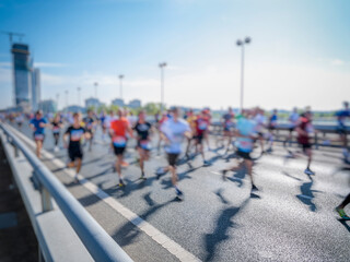 Obraz premium marathon runners in motion