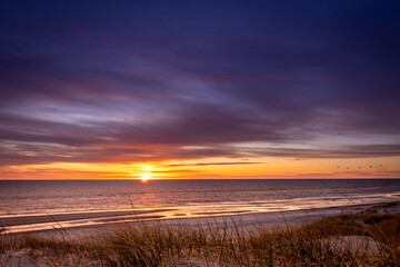 Sonnenuntergang Nordseeküste 