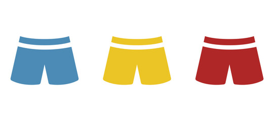 shorts icon on a white background, vector illustration
