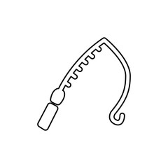 fishing rod icon on a white background, vector illustration