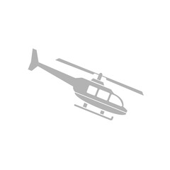 helicopter icon on a white background, vector illustration
