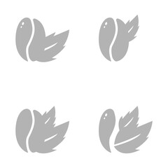 coffee beans icon on a white background, vector illustration