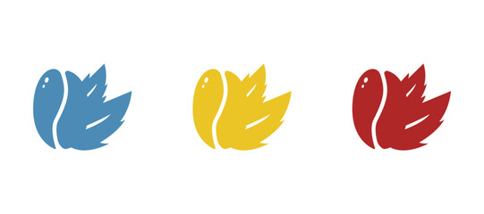 coffee beans icon on a white background, vector illustration