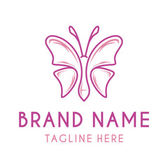 Fototapeta premium butterfly illustration logo vector design.