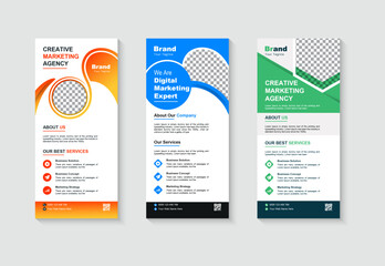 Modern business dl flyer or rack card design template