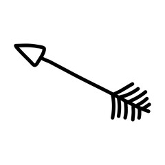 Arrow sketchy design elements vector illustration