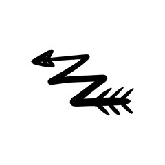 Arrow sketchy design elements vector illustration