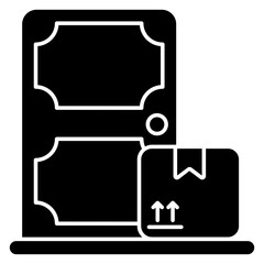 Conceptual design icon of door delivery