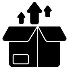 An editable design icon of unpacking 