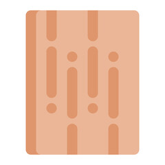 Isolated wood plank in flat icon on white background. Wooden, gardening