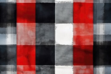 red and black checkered pattern. Generative AI
