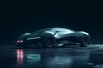Plakat Isolated image of Concept Car 1 captured from camera 2. Generative AI