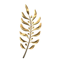 Fototapeta premium Golden Leaf On Transparent Background With Elegant Border - High Quality Stock Photo For Your Design Needs Metal Plant Gold