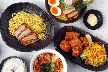 Freshly made assorted Japanese food