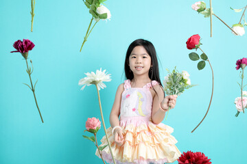 Obraz na płótnie Canvas Girl with Flower