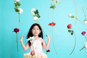 Obraz na płótnie Canvas Girl with Flower