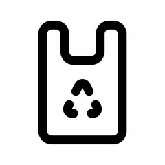 recycled plastic bag icon