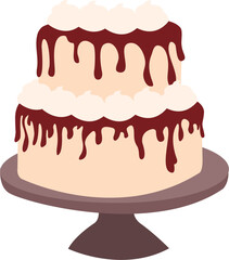 Chocolate cake with glaze. Confectionary concept