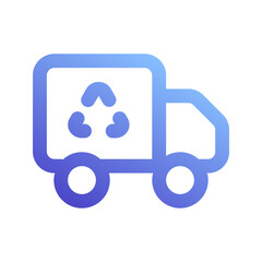 garbage truck gradient icon