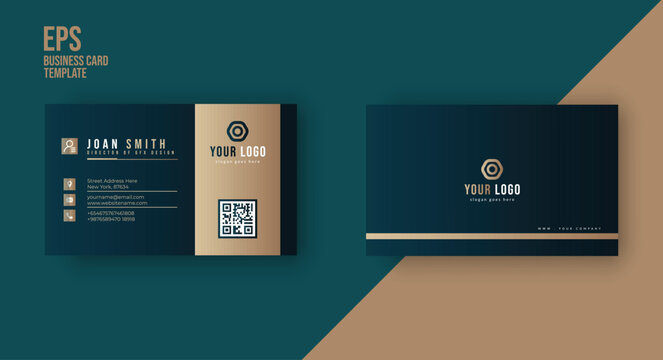 Modern luxury business card design fully editable