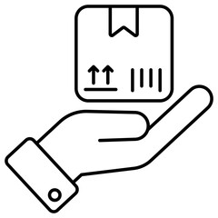 Premium download icon of parcel care