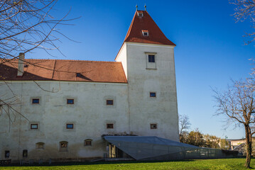 Exterior of Castle in Orth an der Donau town in Austrian state of Lower Austria