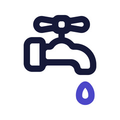 water tap line color icon