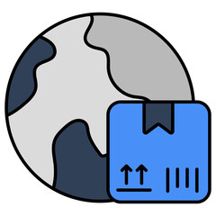 A perfect design icon of global delivery