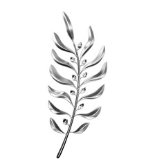 Fototapeta premium Captivating Monochrome Image Of A Water-Drenched Leaf: Perfect For Nature Enthusiasts And Designers Seeking Quality Stock Photos Monstera PlanT Metal