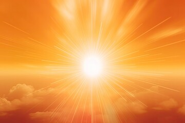 Naklejka na ściany i meble Radiant sunshine in a summery natural abstract backdrop with a gleaming sun. Generative AI