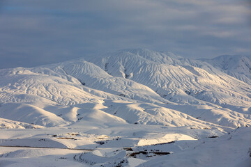 Erzincan Province, İliç District with snowy landscapes and river © kenan