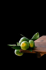 fruit oranges on a wooden table