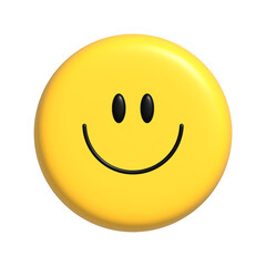 Emoticono 3D feliz amarillo 