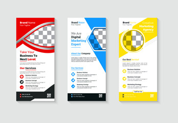 Creative marketing agency rack card or dl flyer template