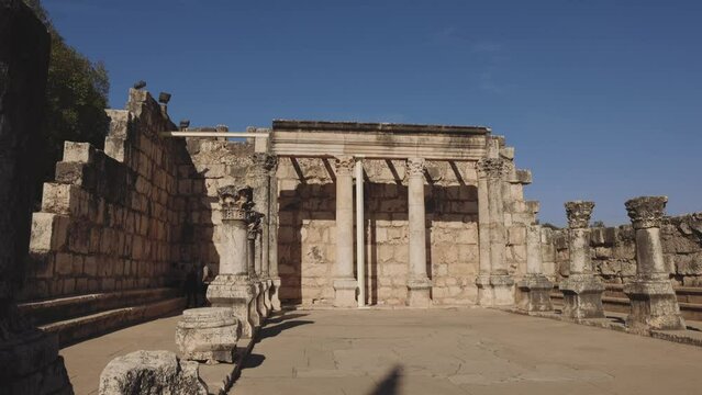 Ancient First Century Synagogue Capernaum Israel Middle East Holy Land