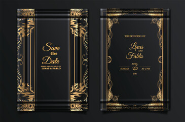 luxury Elegant wedding invitation design set