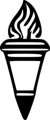 torch icon vector symbol design illustration