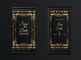 luxury elegant wedding invitation set