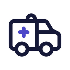 ambulance line color icon
