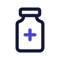 Obraz premium bottle line color icon