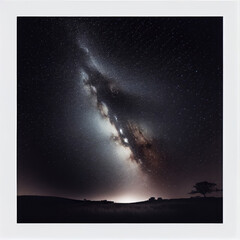 Obraz premium A cluster of stars in a galaxy. Generative AI.