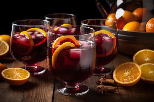 Sunset Sangria. A Spanish style wine punch