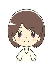 全身の女性のイラスト