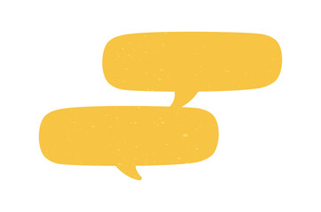Vintage comic speech bubbles. Grunge texture text box frame, retro chat box, message box. Multiple conversation dialogue template vector illustration.