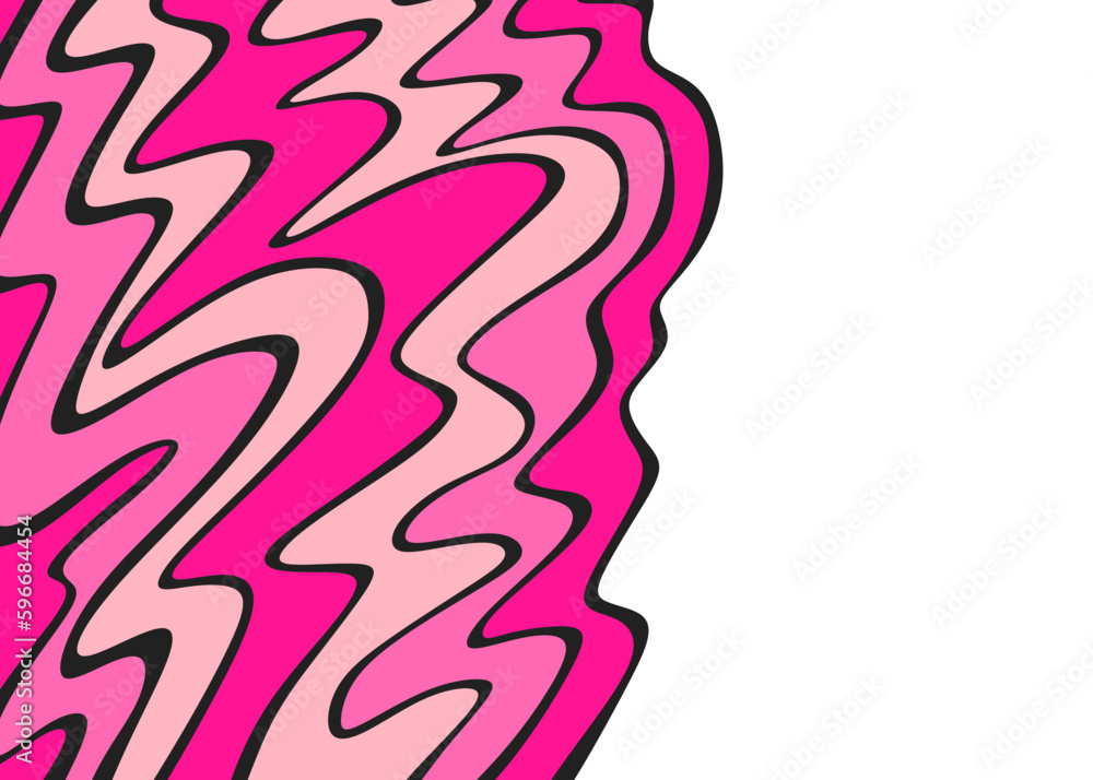 Poster minimalist background with colorful wavy lines pattern and with some copy space area