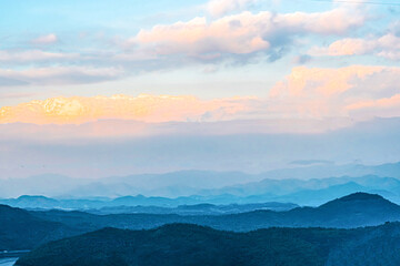 Panorama scenery of Mountain landscape.