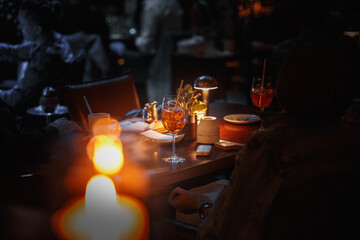 view of served table in restaurant interior